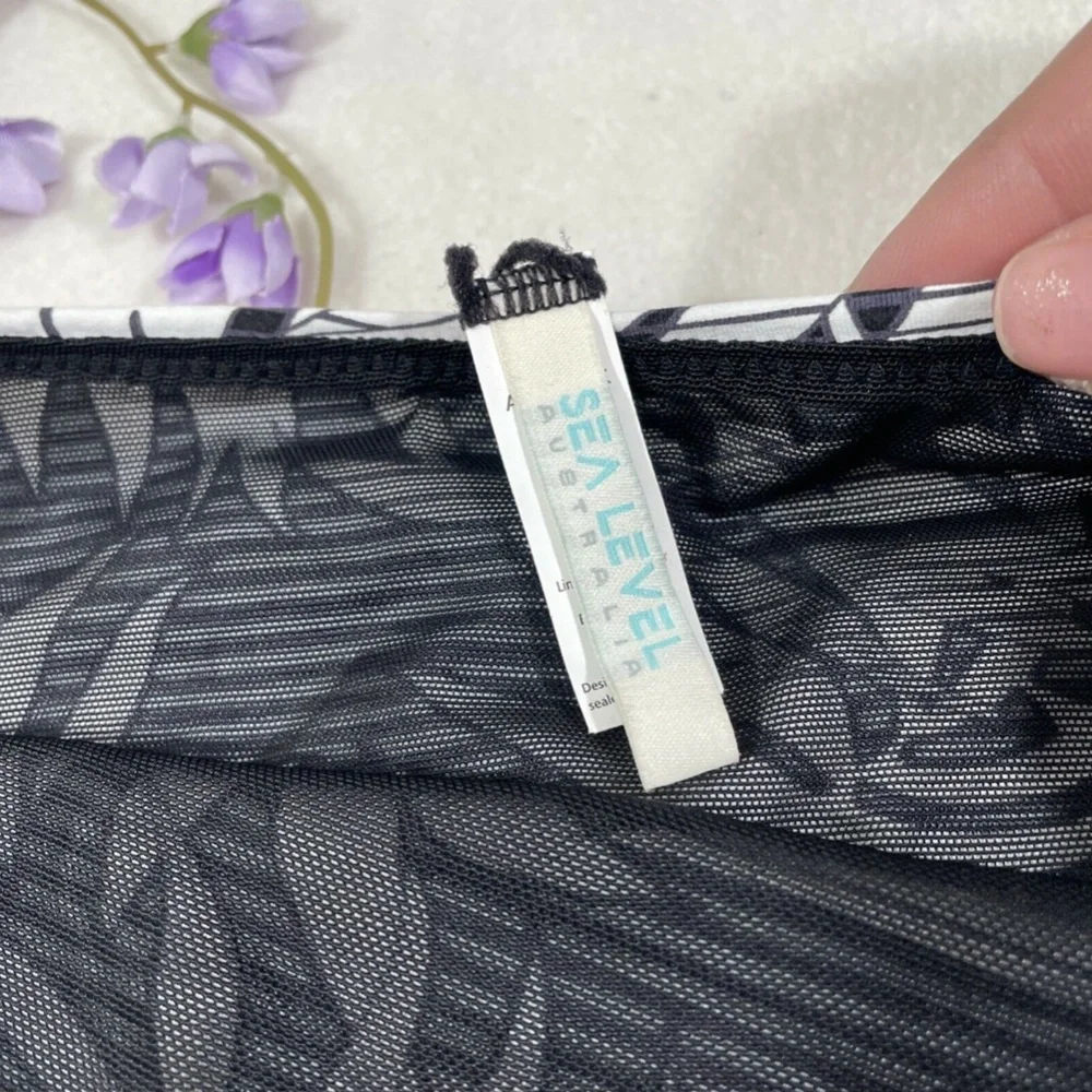 NEW Sea Level Morocco High Waisted Bikini Bottom in Black [‎ 4 US ]